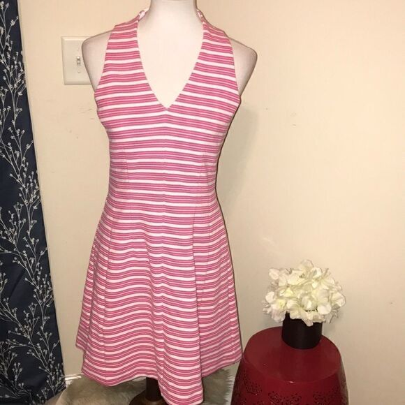 Lilly Pulitzer Brianna Dress Capri Pink Striped - Picture 1 of 9